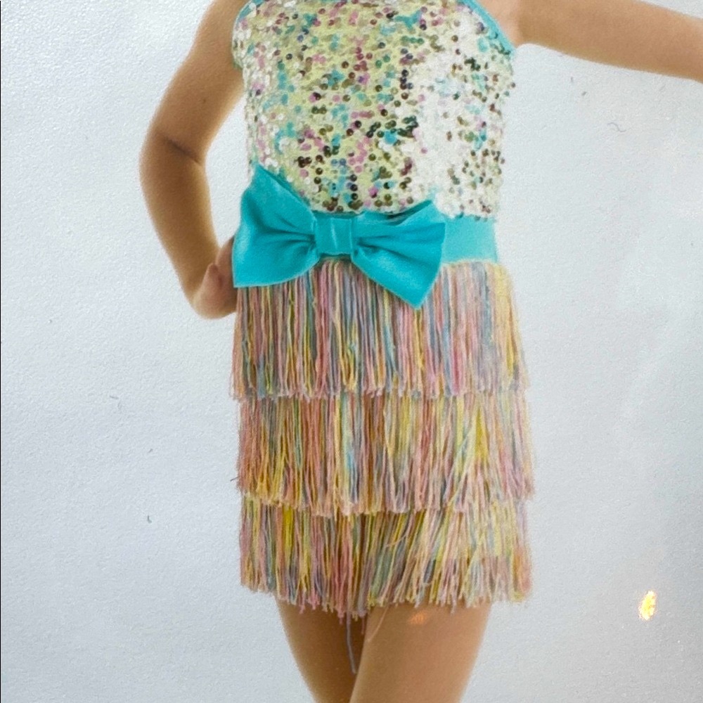 Jazz costume from curtain call - Sequin Fringe kids small